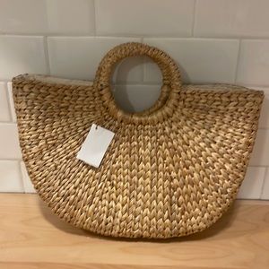 Woven rattan handbag/clutch